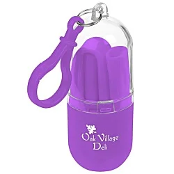 Silicone Straw in Capsule Carabiner Case