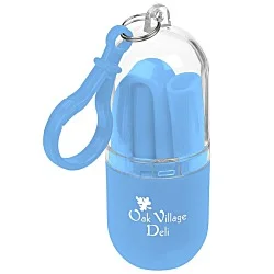 Silicone Straw in Capsule Carabiner Case