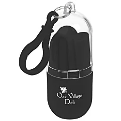 Silicone Straw in Capsule Carabiner Case