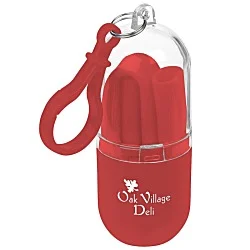 Silicone Straw in Capsule Carabiner Case