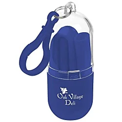 Silicone Straw in Capsule Carabiner Case