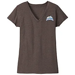District Recycled V-Neck T-Shirt - Ladies' - Embroidered