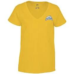 District Recycled V-Neck T-Shirt - Ladies' - Embroidered