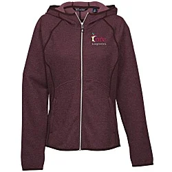 Cutter & Buck Sweater Knit Hooded Fleece Jacket - Ladies'