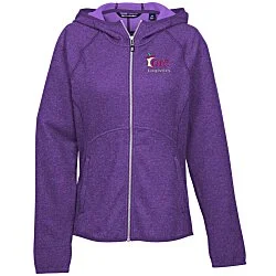 Cutter & Buck Sweater Knit Hooded Fleece Jacket - Ladies'
