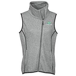 Cutter & Buck Sweater Knit Asymmetrical Fleece Vest - Ladies'