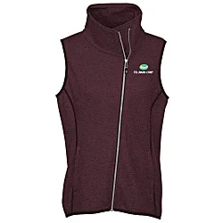Cutter & Buck Sweater Knit Asymmetrical Fleece Vest - Ladies'