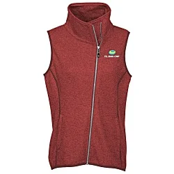 Cutter & Buck Sweater Knit Asymmetrical Fleece Vest - Ladies'
