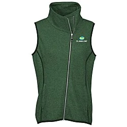 Cutter & Buck Sweater Knit Asymmetrical Fleece Vest - Ladies'