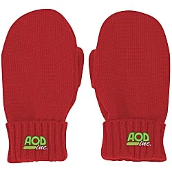 Rib Cuff Knit Mittens