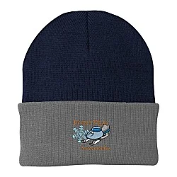 Big Cuff Knit Cap - Two Tone - 24 hr