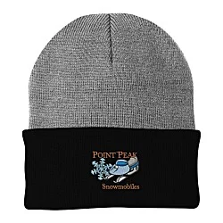 Big Cuff Knit Cap - Two Tone - 24 hr
