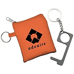 No Contact Keychain with Pouch