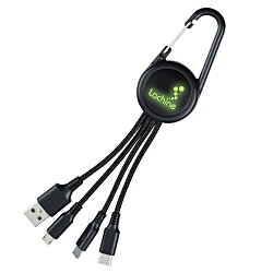 Cruise Carabiner Charging Cable - Light-Up Logo