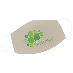 Brushed Cotton Twill Face Mask - Embroidered
