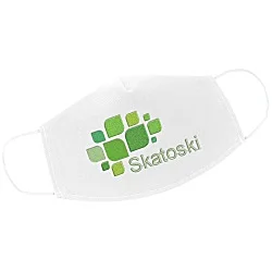 Brushed Cotton Twill Face Mask - Embroidered