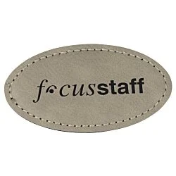 Leatherette Name Badge - Oval - 1-1/2" x 3"