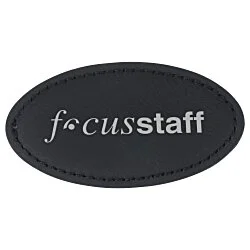 Leatherette Name Badge - Oval - 1-1/2" x 3"