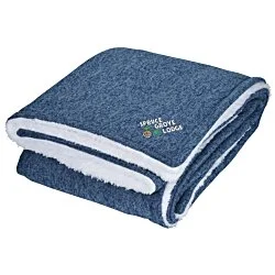 Sherpa Backed Heathered Blanket