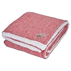Sherpa Backed Heathered Blanket