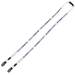 Knit Cotton Lanyard with Neck Clasp - 5/8" - 2 Bulldog Clips