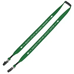 Knit Cotton Lanyard with Neck Clasp - 3/4" - 2 Bulldog Clips