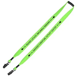 Knit Cotton Lanyard with Neck Clasp - 3/4" - 2 Bulldog Clips