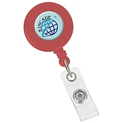Bryce Domed Retractable Badge Holder with Alligator Clip