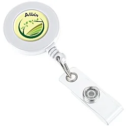 Zion Domed Retractable Badge Holder with Slip Clip