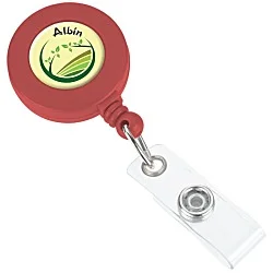 Zion Domed Retractable Badge Holder with Slip Clip