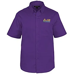 Stain Repel Short Sleeve Twill Shirt - Men's