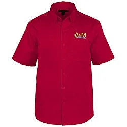 Stain Repel Short Sleeve Twill Shirt - Men's