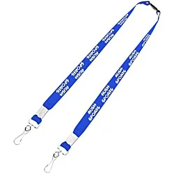 Youth Polyester 5/8" Lanyard with Neck Clasp and Swivel Snap Hooks