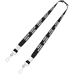 Youth Polyester 5/8" Lanyard with Neck Clasp and Swivel Snap Hooks