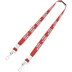 Youth Polyester 5/8" Lanyard with Neck Clasp and Swivel Snap Hooks