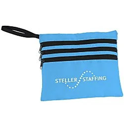 Neon Tri-Zip Travel Pouch