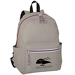 Tri-Color Zipper Backpack