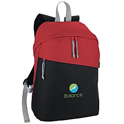 Slant Cut Laptop Backpack - Embroidered