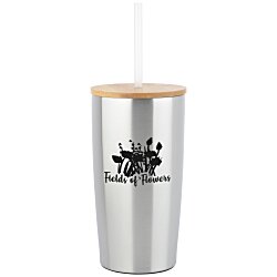 Yowie Vacuum Tumbler with Bamboo Lid & Straw - 18 oz.