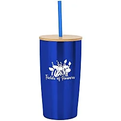 Yowie Vacuum Tumbler with Bamboo Lid & Straw - 18 oz.