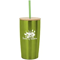 Yowie Vacuum Tumbler with Bamboo Lid & Straw - 18 oz.