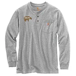 Carhartt Long Sleeve Henley Shirt - Embroidered