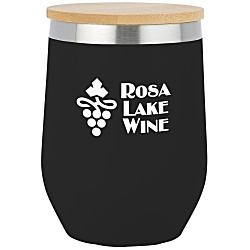 Vacuum Wine Cup with Bamboo Lid - 12 oz. - 24 hr
