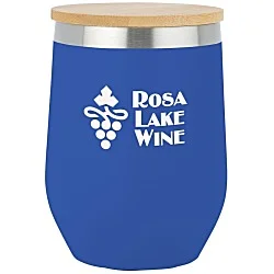 Vacuum Wine Cup with Bamboo Lid - 12 oz. - 24 hr