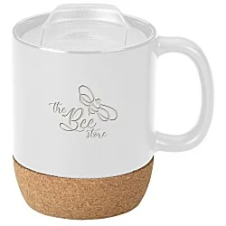 Cork Bottom Ceramic Mug - 12 oz. - Laser Engraved