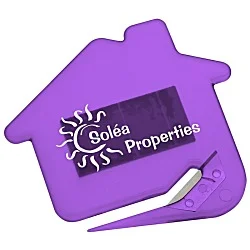Magnetic House Shaped Letter Slitter - Translucent
