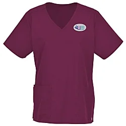 Wink Mechanical Stretch Mock Wrap Top - Ladies'