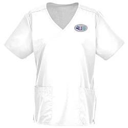 Wink Mechanical Stretch Mock Wrap Top - Ladies'