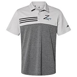 adidas Heathered Colorblock 3-Stripes Polo