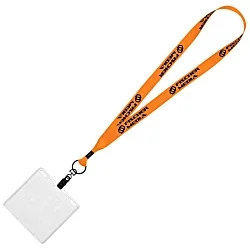 Economy Lanyard - 3/4" with Vinyl ID Holder